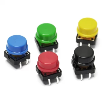 12x12 7.3mm Tact Switch Buton Şapkalı - Karışık renk