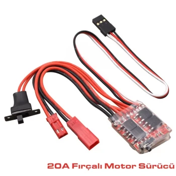 20A Fırçalı Motor Esc Sürücü İleri - Geri - Fren Kontrollü DC Motor Driver