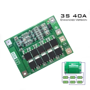 3S 40A Lityum Batarya BMS Balans Kartı Enhanced Versiyon - 18650 Pil Şarjı için Uygun