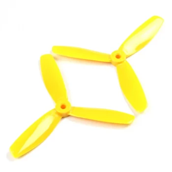 5045 Sarı ABS Pervane 3 Yaprak CW + CCW  Racing Drone Propeller