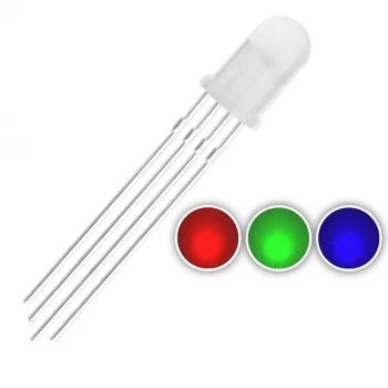 5mm RGB LED Ortak Anot 4 Bacak-Diffüz
