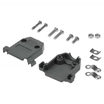 DB-15 Plastik Konnektör Kasası - DB15 Soket Yuvası - SiYAH