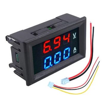 Dijital Ampermetre 0 - 2A Voltmetre 4.5-30V - Kasalı