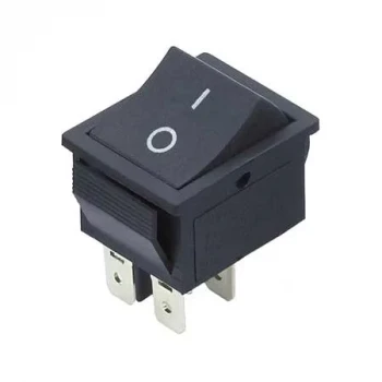 Geniş On-Off Power Switch Anahtar 4 Pin - SiYAH