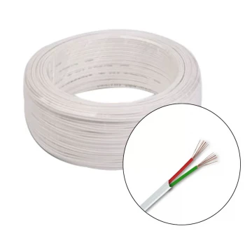 İkili Telefon Kablosu - BEYAZ - 1 Metre