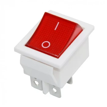 Işıklı Geniş On-Off Power Switch Anahtar 4 Pin - BEYAZ