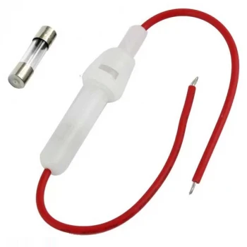 Kablolu Cam Sigorta Yuvası (5x20mm) - BEYAZ