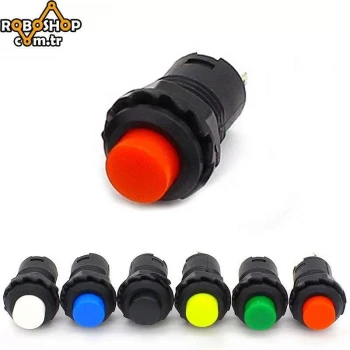 Push Buton Switch Yaylı - 12mm KIRMIZI