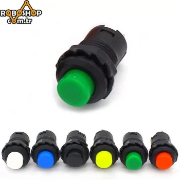 Push Buton Switch Yaylı - 12mm YEŞİL