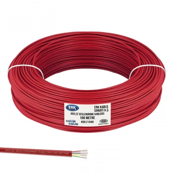 Seslendirme Kablosu 4x0.22 Bakır Kırmızı - 1 Metre