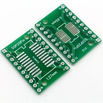 SOP20 / SOIC20 / SO20 / TSSOP20 / SSOP20 SMD to DIP Dönüştürücü PCB Adaptör