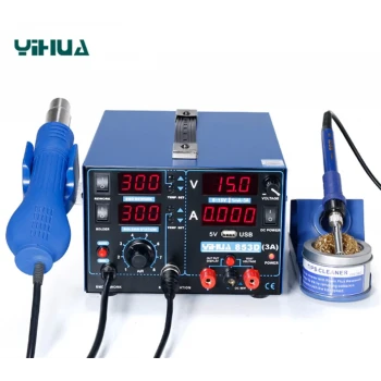 Yihua 853D 3A Güç Kaynağı Sıcak Hava Üflemeli Havya İstasyonu