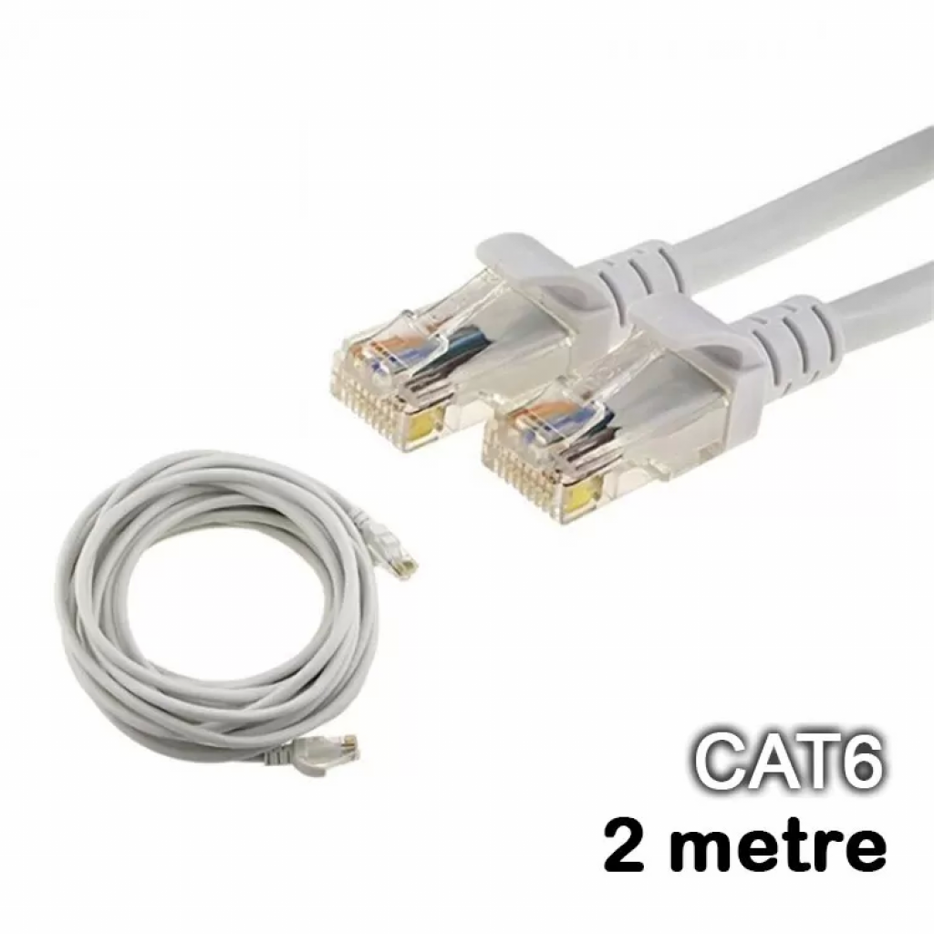 CAT6 Network Ethernet Ağ Kablosu BEYAZ - 2 Metre