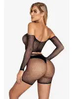 Kadın Şortlu Bodyli Taşlı Vücut Çorabı