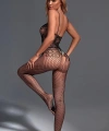 Kadın File Askıl Özel Bölgesi Açık Fantazi Vücut Çorabı