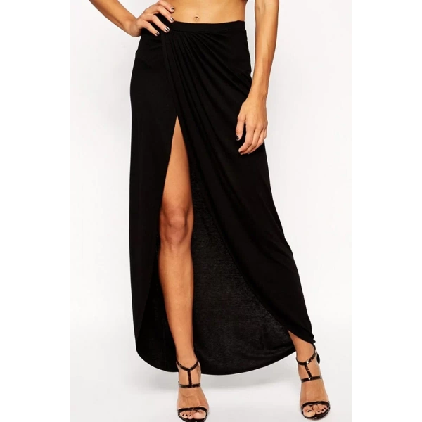 Uzun Önden Yırtmaçlı Etek