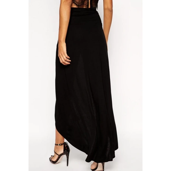 Uzun Önden Yırtmaçlı Etek