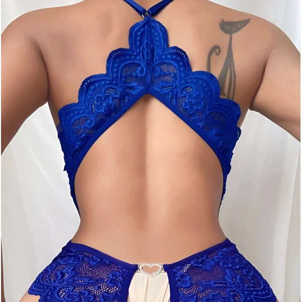 Dantel Özel Bölgesi Açık Babydoll