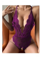 Dantel Özel Bölgesi Açık Babydoll