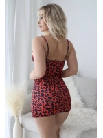 Kırmızı Leopar Gecelik