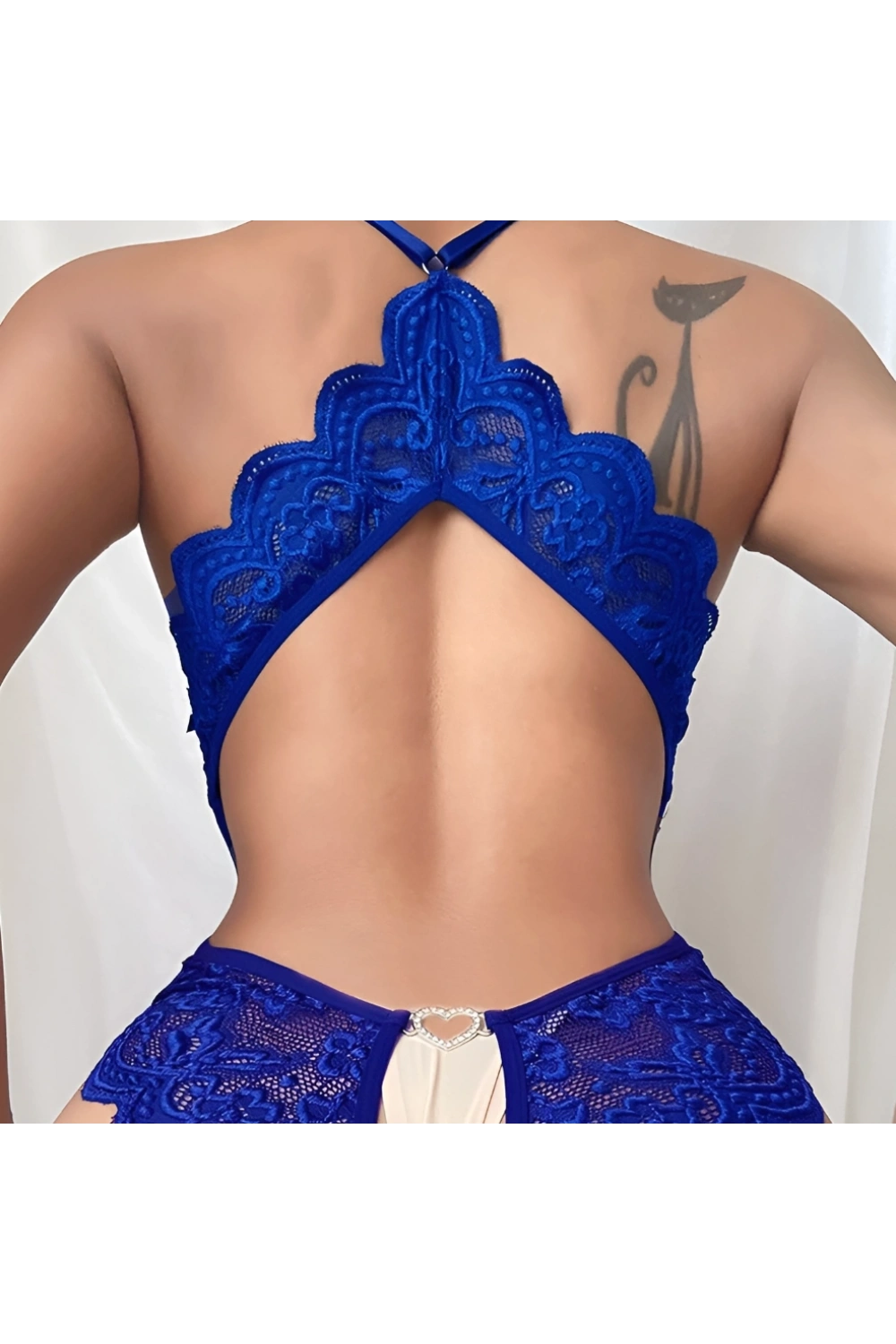 Dantel Özel Bölgesi Açık Babydoll
