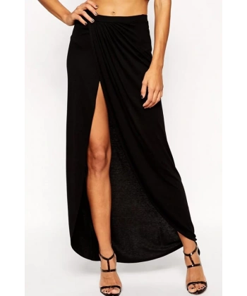 Uzun Önden Yırtmaçlı Etek