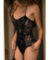 Kadın Siyah Özel Bölgesi Açık Fantazi Vücut Çorabı1224
