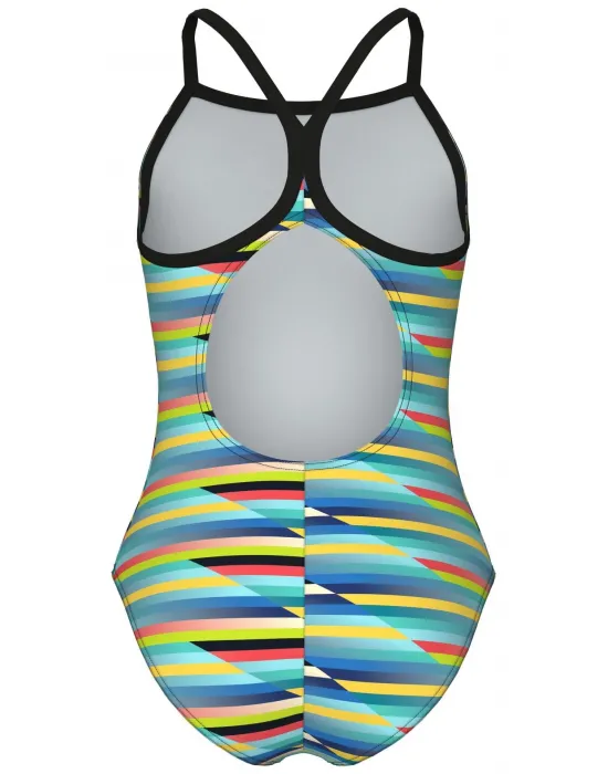 ARENA RACING STRIPE KIZ ÇOCUK YÜZÜCÜ MAYOSU 009006550