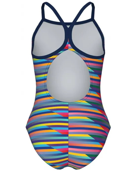 ARENA RACING STRIPE KIZ ÇOCUK YÜZÜCÜ MAYOSU 009006570