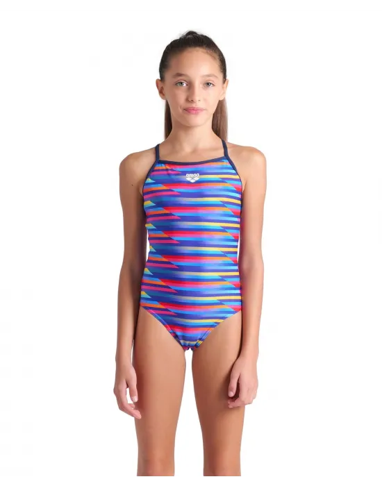 ARENA RACING STRIPE KIZ ÇOCUK YÜZÜCÜ MAYOSU 009006570