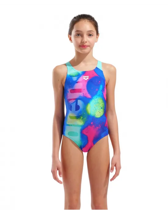 ARENA SPRAY PAINT KIZ ÇOCUK YÜZÜCÜ MAYOSU 010286740