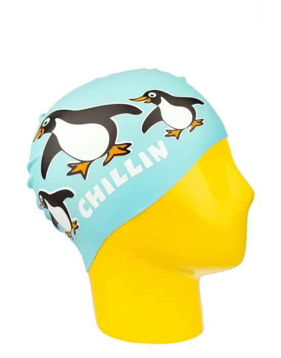 Özel Baskılı Bone Penguenler Chillin Mavi