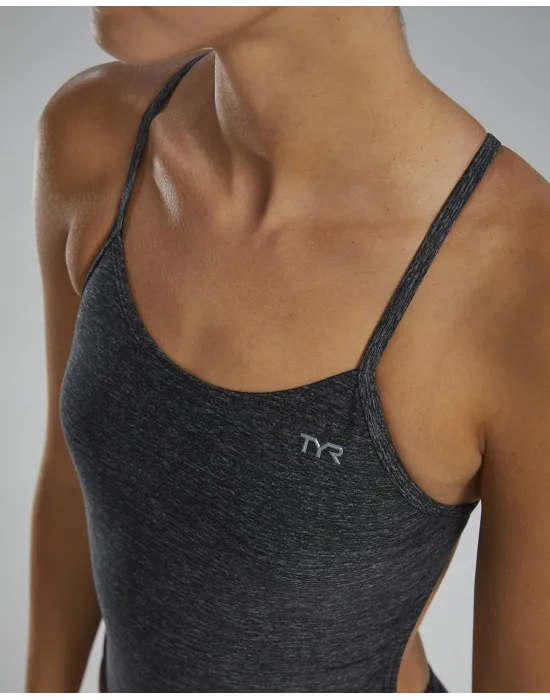 TYR KADIN YÜZÜCÜ MAYOSU LAPPED CUTOUTFIT BLACK CLAP7A001