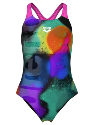 ARENA SPRAY PAINT KIZ ÇOCUK YÜZÜCÜ MAYOSU 010286590