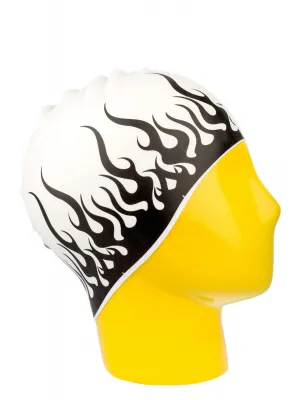 Özel Baskılı Bone Alev Beyaza Siyah Black Flame