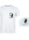 Beyaz T-Shirt Mustafa Kemal Atatürk/İmza Baskılı  ve Bone