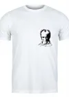 Beyaz T-Shirt Mustafa Kemal Atatürk/İmza Baskılı  ve Bone