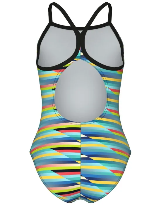 ARENA RACING STRIPE KIZ ÇOCUK YÜZÜCÜ MAYOSU 009006550