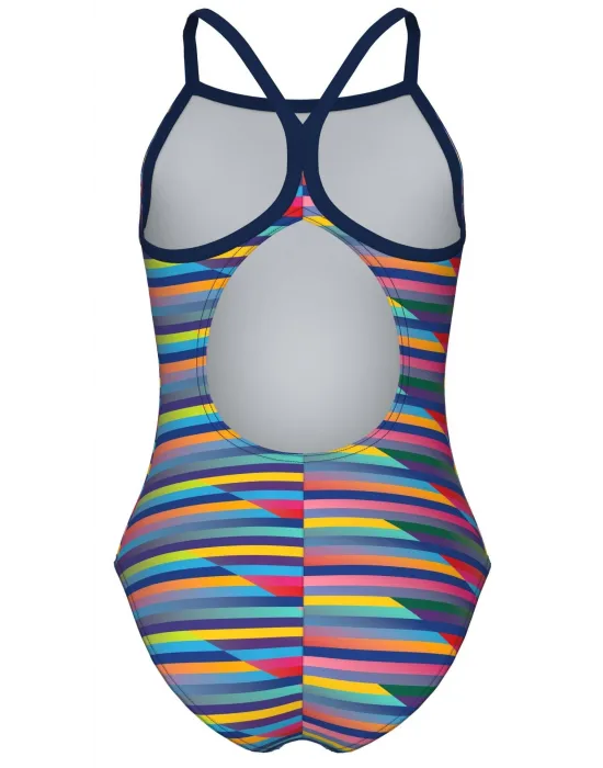 ARENA RACING STRIPE KIZ ÇOCUK YÜZÜCÜ MAYOSU 009006570