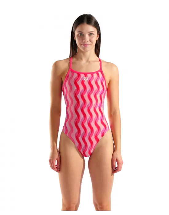 ARENA RIPPLE PRINT KADIN YÜZÜCÜ MAYOSU 010170990