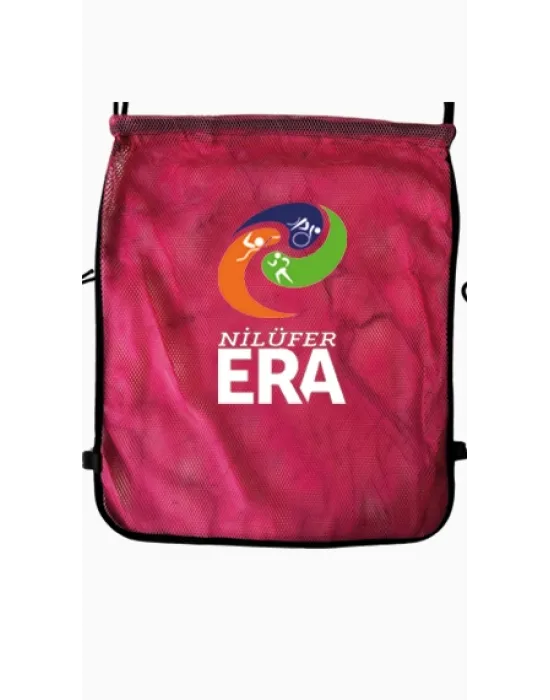 LOGO BASKILI DRY PEMBE FİLE ÇANTA BÜZGÜLÜ SIRT ASKILI - CEPSİZ