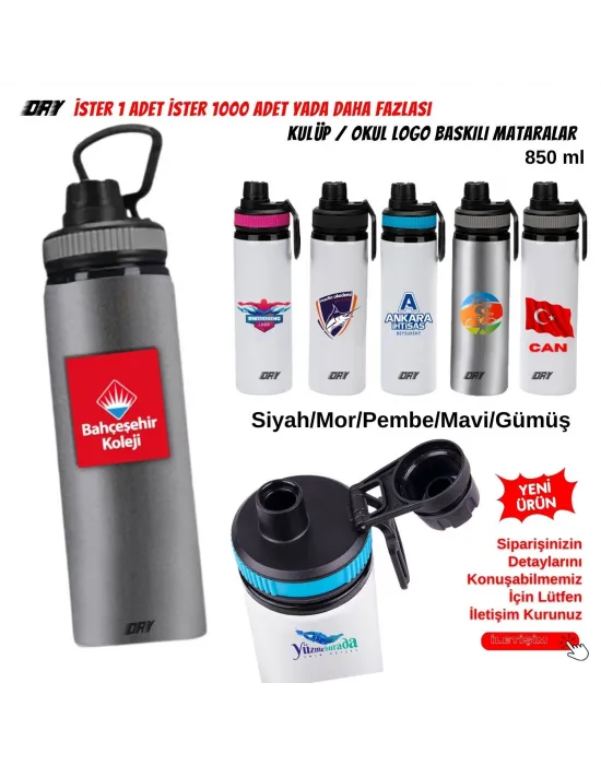 Okul ve Kulüplere Özel Baskılı 850 ml Matara