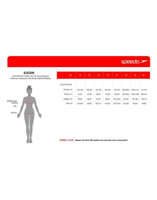 SPEEDO FASTSKIN LZR PURE VALOR 2.0 KADIN YARIŞ MAYOSU 8-15859H786