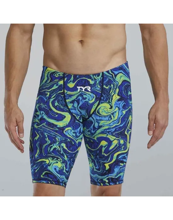 TYR ERKEK YARIŞ MAYOSU M THRESHER JAM HYP BLUE/GREEN TPHMN6AF487