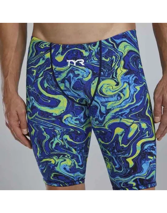 TYR ERKEK YARIŞ MAYOSU M THRESHER JAM HYP BLUE/GREEN TPHMN6AF487