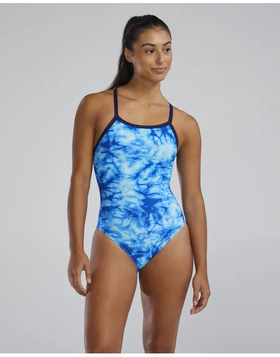 TYR KADIN YÜZÜCÜ MAYOSU W DMDFIT AZULTEC OCEAN BLUE P04076373