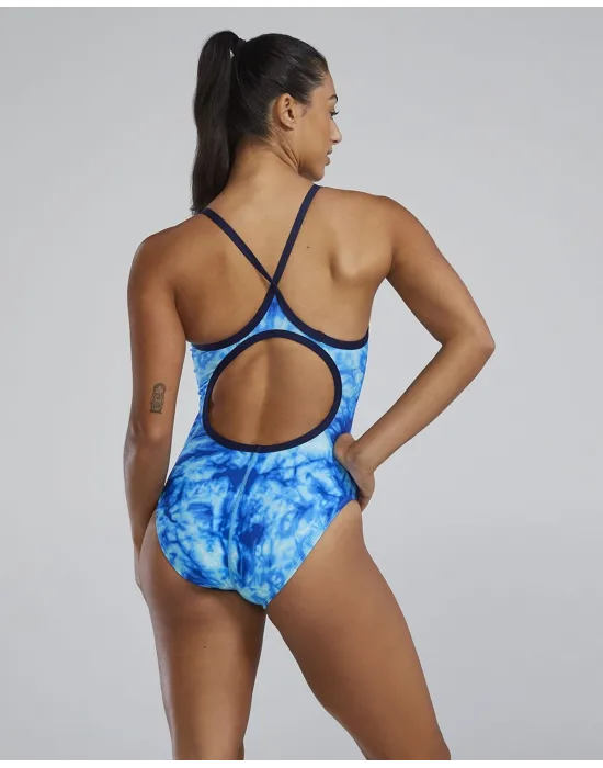 TYR KADIN YÜZÜCÜ MAYOSU W DMDFIT AZULTEC OCEAN BLUE P04076373