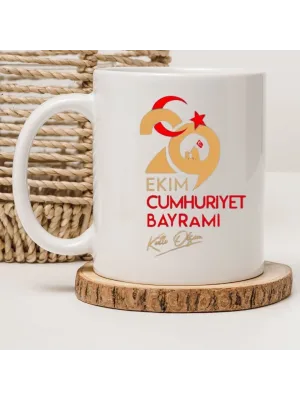 29 Ekim Özel Baskılı Seramik Kupa