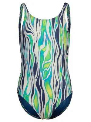 ARENA WATER PRINT KIZ ÇOCUK YÜZÜCÜ MAYOSU 007319601