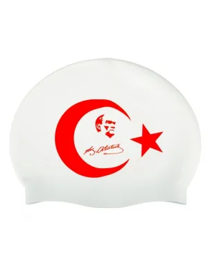 Ay Yıldız içinde Mustafa Kemal Atatürk ve İmza Baskılı Bone